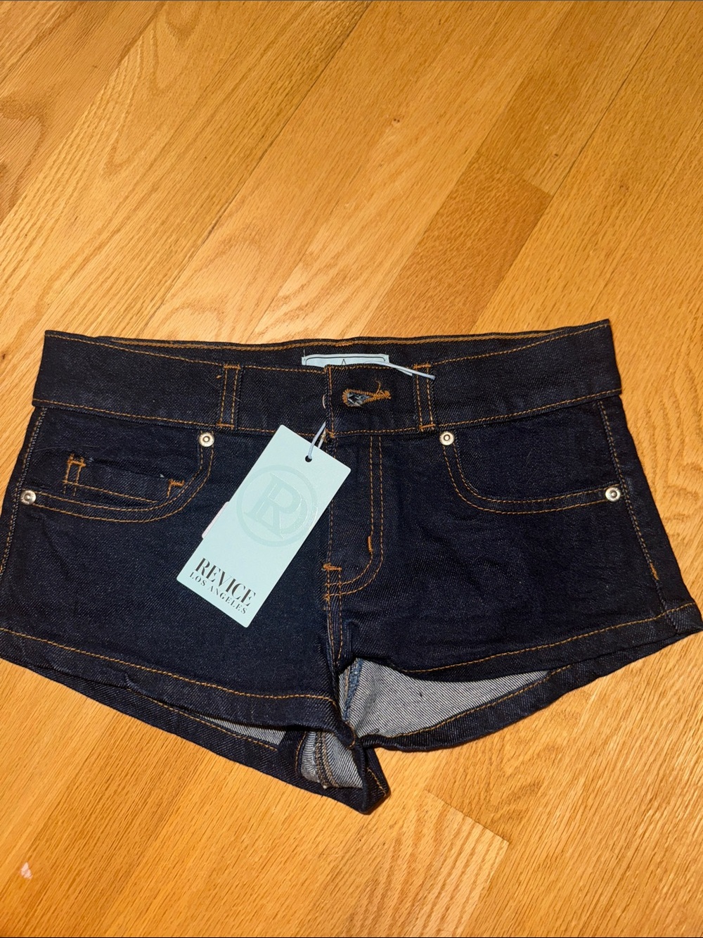 REVICE Dark Indigo Denim Jean Shorts